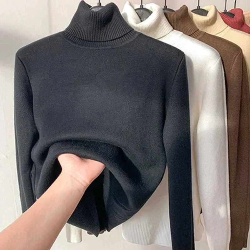 🎁New Year Sale-50% OFF🎁Winter Fleece Thick Knitted Bottoming Sweater(Buy 2 Free Shipping Today!)