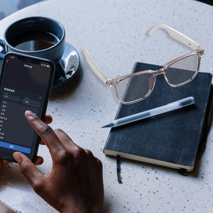 Lunettes De Traduction Intelligente AI - Traduction En Temps Réel 110 Langues - Pour Voyage Et Réunions - Noir