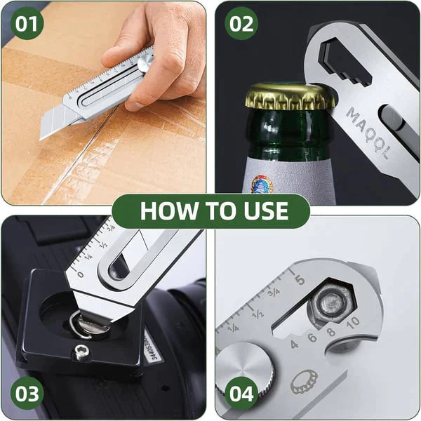 6 in 1 All-Purpose Portable Stainless Steel Utility Knife