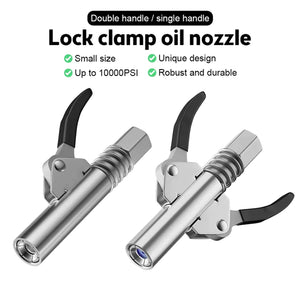 Strong Lock on Grease Couplers with 18 Inch Spring Flex Hose