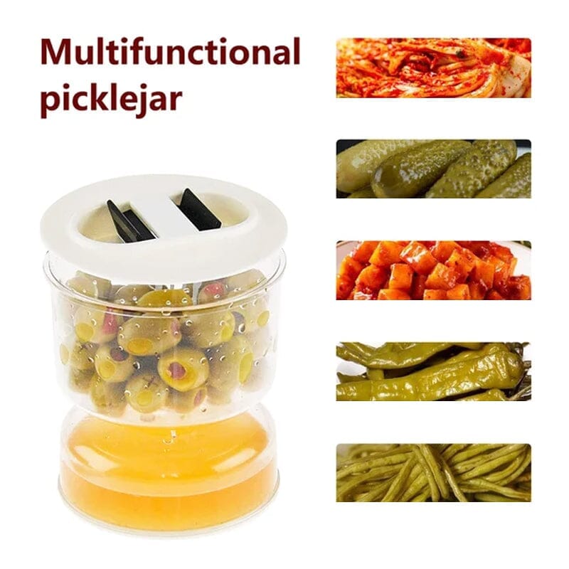 🔥2023 Hot Sale🔥Pickle and Olives Jar Container with Strainer