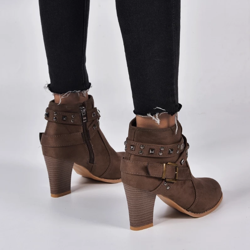 Women Round Toe Ankle Boots