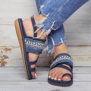 Women's Sandals Casual Elastic Band Shoes