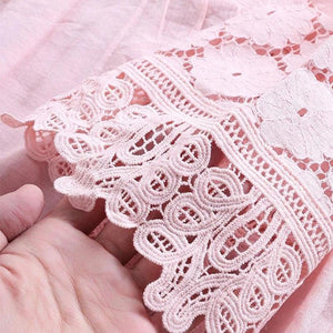 Fashion Lace Patchwork Bow Blouses for Women