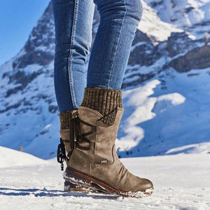 Winter Warm Back Lace Up Boots