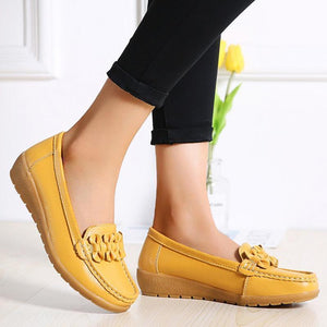 Women Solid Color Bowknot Casual Loafers