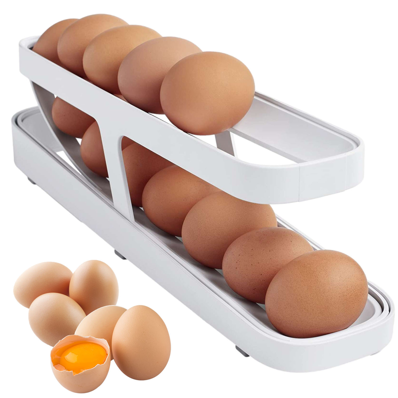 2024 New Automatic Roll-Down Double-layer Egg Dispenser