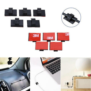 100 pcs Adhesive Cable Clips Wire Clamps Car Cable Organizer Cord Tie Holder