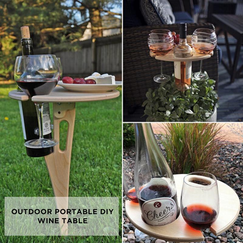 Outdoor Portable Diy Wine Table