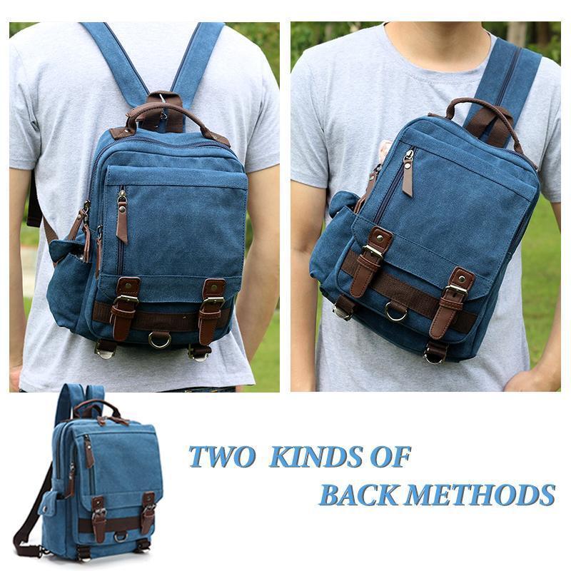 Double Buckle Pocket Zippers Backpack