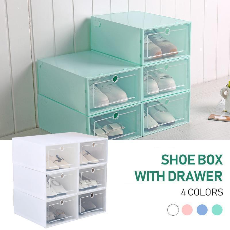 Plastic Drawer Type Shoe Box | Foldable Shoe Storage Organiser – peonlyshop