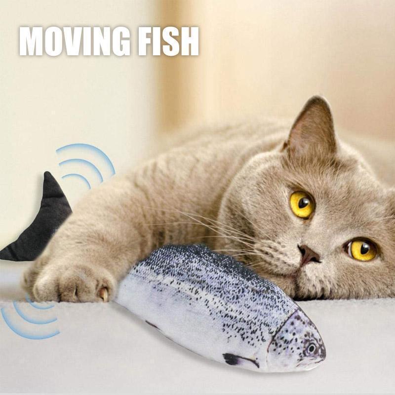 Plush Simulation USB Charging Cat Fish Toy