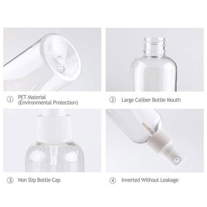 Portable Bottles Empty Clear Plastic Fine Mist Spray Bottles (3 PCs)