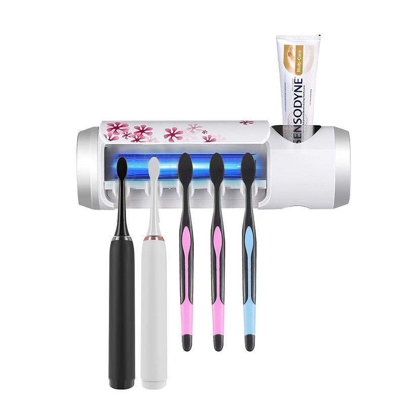 UV Toothbrush Holder(5 Toothbrushes Holding and Four Stickers Included)
