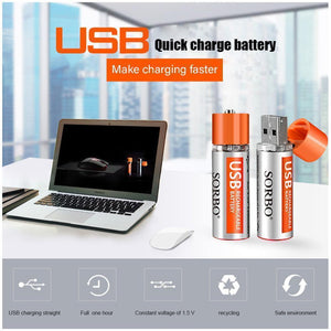 Rechargeable Batteries Usb Port Lithium