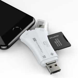 4-in-1 Portable Memory Card Reader For Phones
