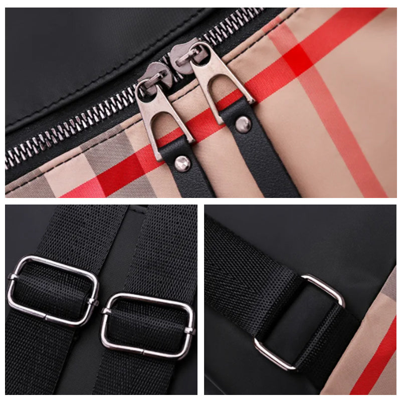 Plaid Dual-purpose Backpack for Women