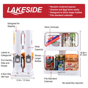 LAKESIDE™ Rotating Spice Rack Organizer