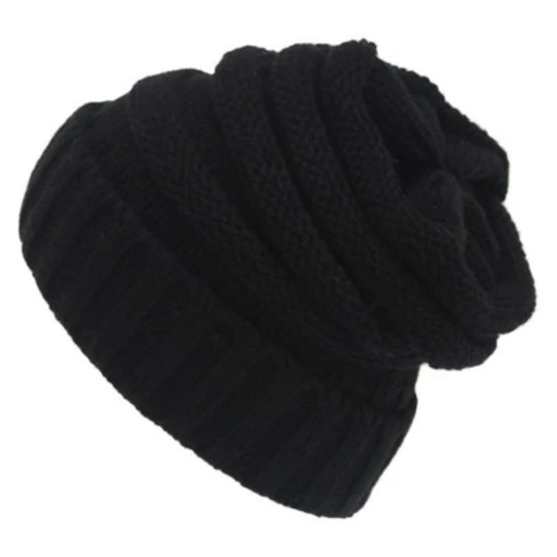 Women Knitted Slouchy Beanie Hat with Velvet