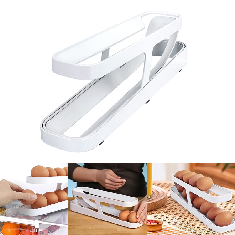 2024 New Automatic Roll-Down Double-layer Egg Dispenser