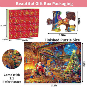 Christmas Advent Calendar Jigsaw Puzzle Blind Box 1000/1008pcs