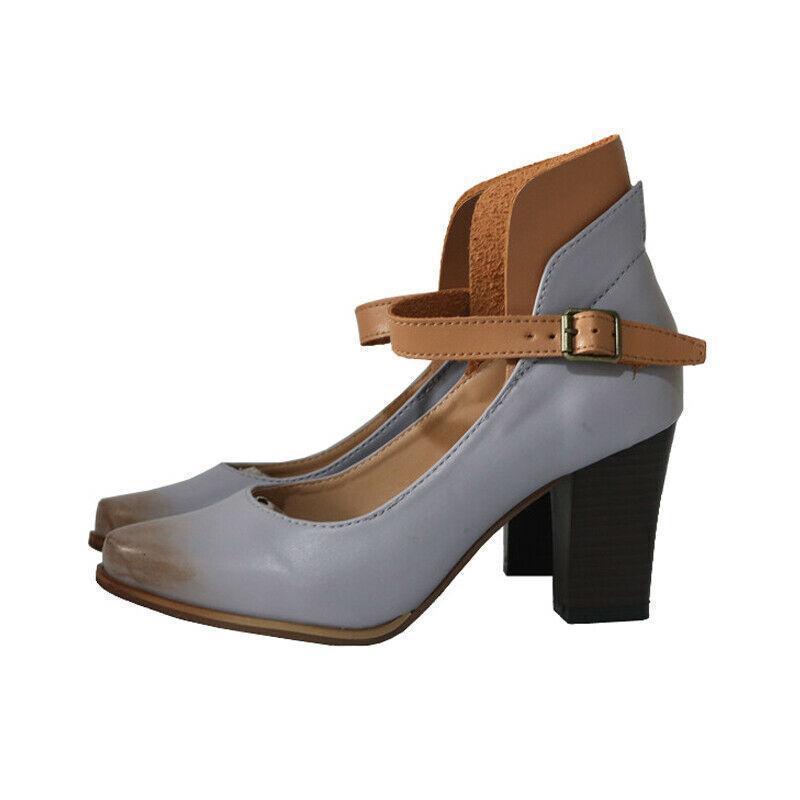 Women Mid Block Heel Mary Jane Strap Dolly Shoes