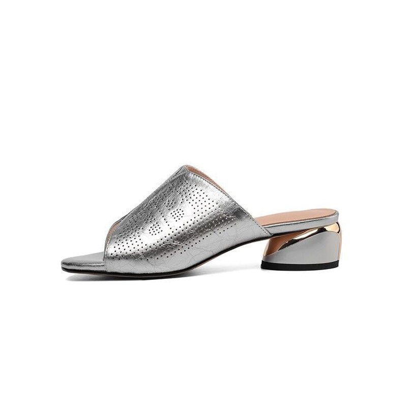 Fish Mouth Soft Leather Sandals